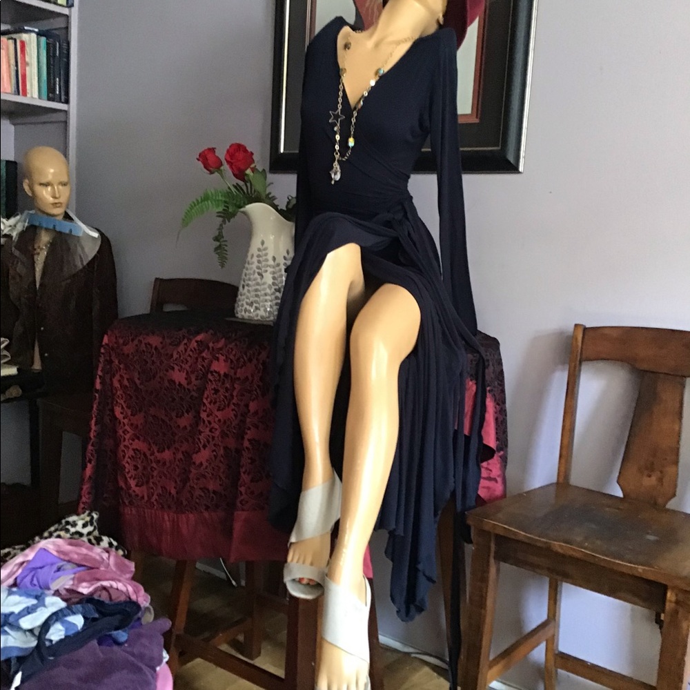 FULL LENGTH, SEXY WRAP AROUND DRESS